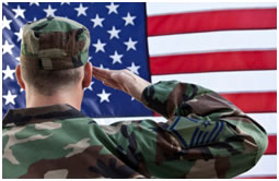 image of soldier saluting