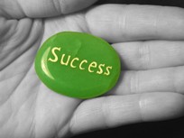 graphic of success in hand
